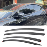 Window Visors for Tesla Model 3 2017-2026 Tape-on ABS 4PCS