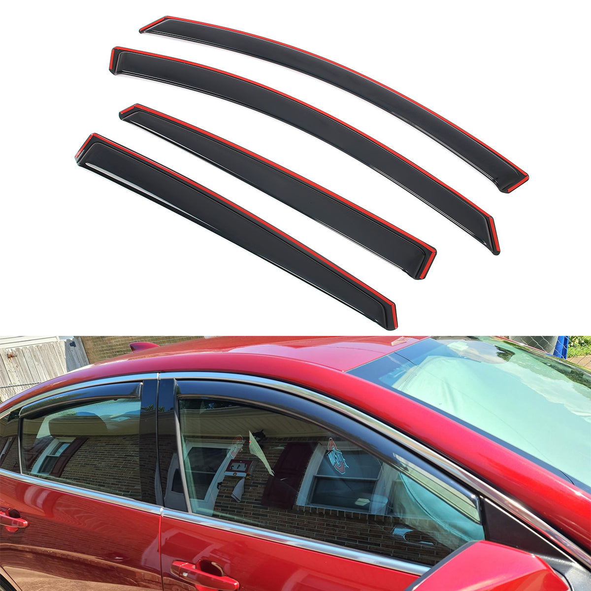 Window Visors for Chevrolet Malibu 2016-2025 In Channel Deflectors Guard