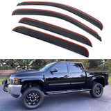 Window Visors for Chevy Silverado GMC Sierra 1500 2500 Crew Cab 2007-2014