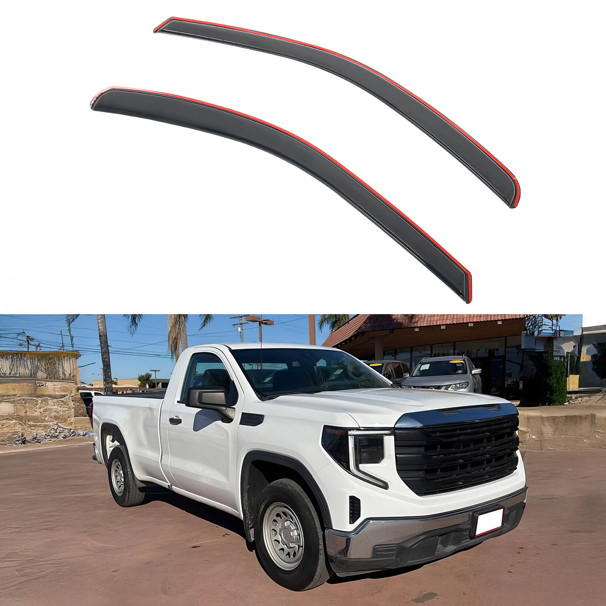 Window Visors for Chevy Silverado GMC Sierra 1500 Standard Cab 2019-2026