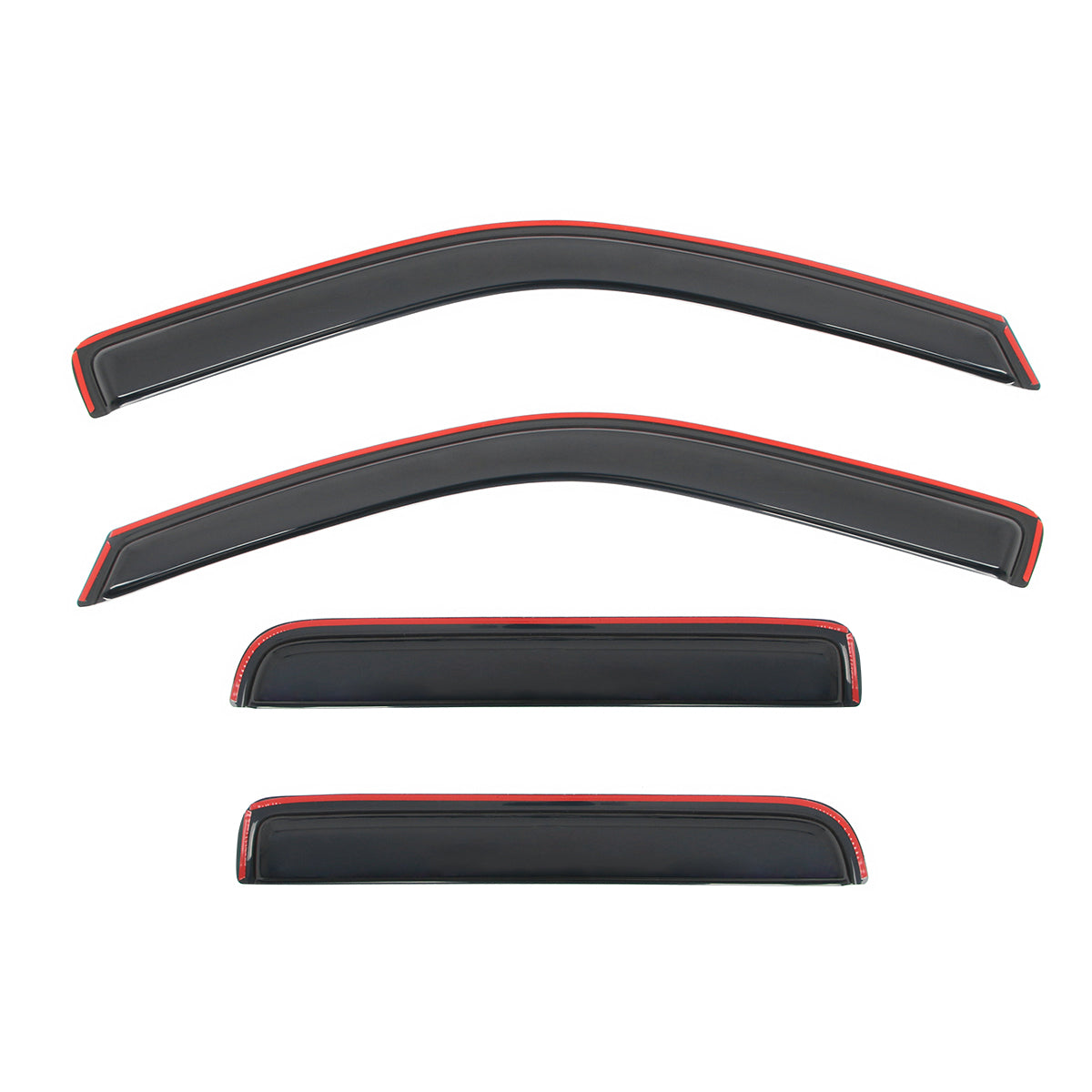Smoke Window Visors Guard for Chevy Colorado GMC Canyon Crew Cab 2004-2012