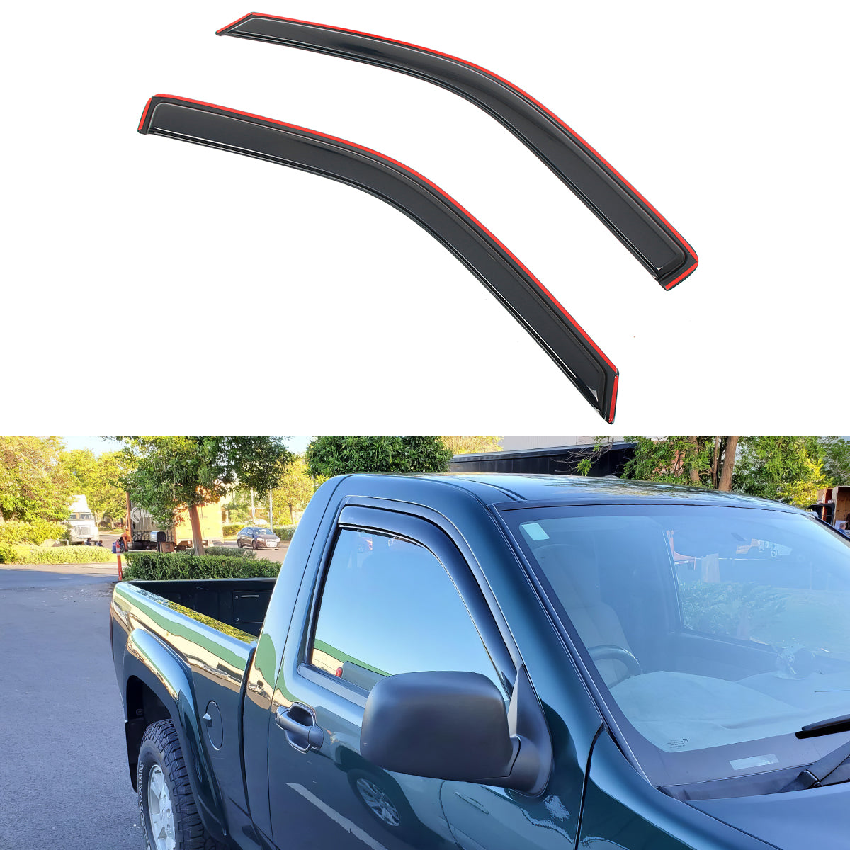 Window Visors for Chevy Colorado GMC Canyon Regular Cab 2004-2012 Smoke