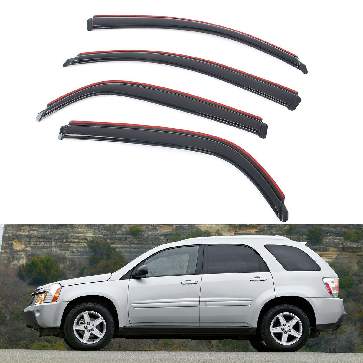 Window Visors for Chevy Equinox 06-09 Pontiac Torrent 2005-2009 In Channel