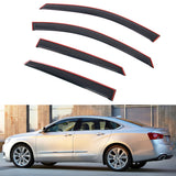 Window Visors Acrylic In-Channel Rain Shade for Chevy Impala 2014-2020 4PC