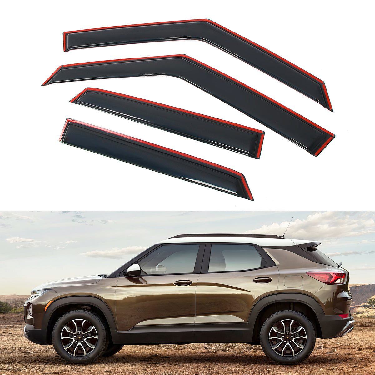 Window Visors Deflector Guard for Chevy Trailblazer 2021-2026 In-Channel