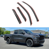 Window Visors Guard for Dodge Ram 1500 Quad Cab 2019-2026 In Channel 4PCS