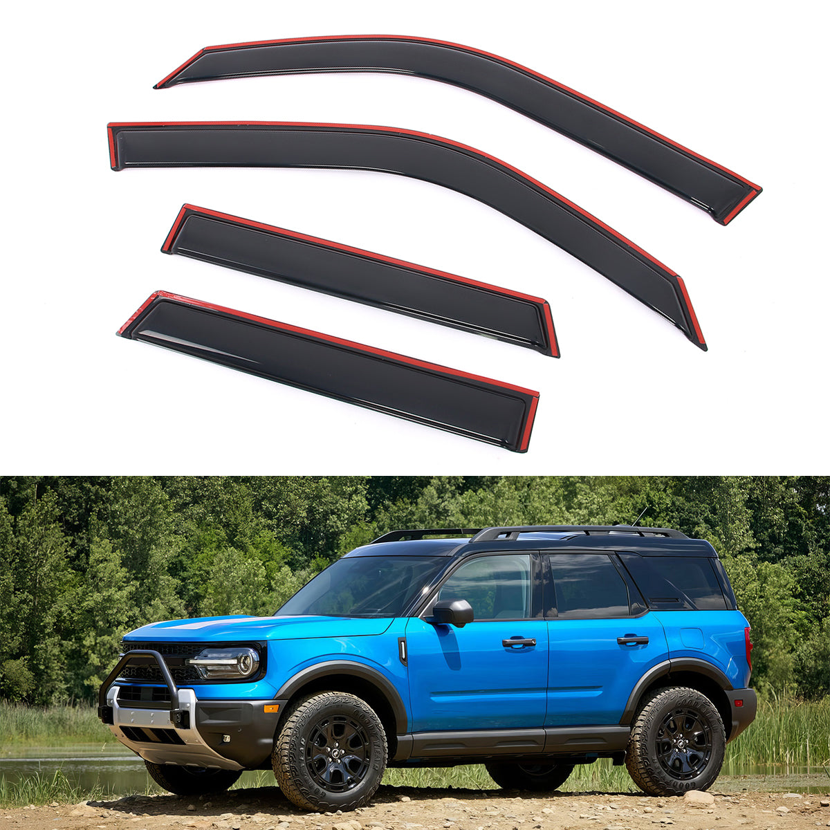 Window Visors for Ford Bronco Sport 2021-2026 In-Channel Wind Shade 4PCS