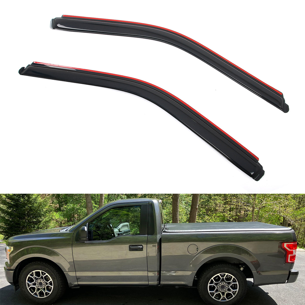 Window Visors for Ford F-150 Standard Cab 2015-2026 In-Channel 2PCS
