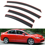 Window Visors In-Channel Rain Vent Guard for Honda Civic Sedan 2006-2011