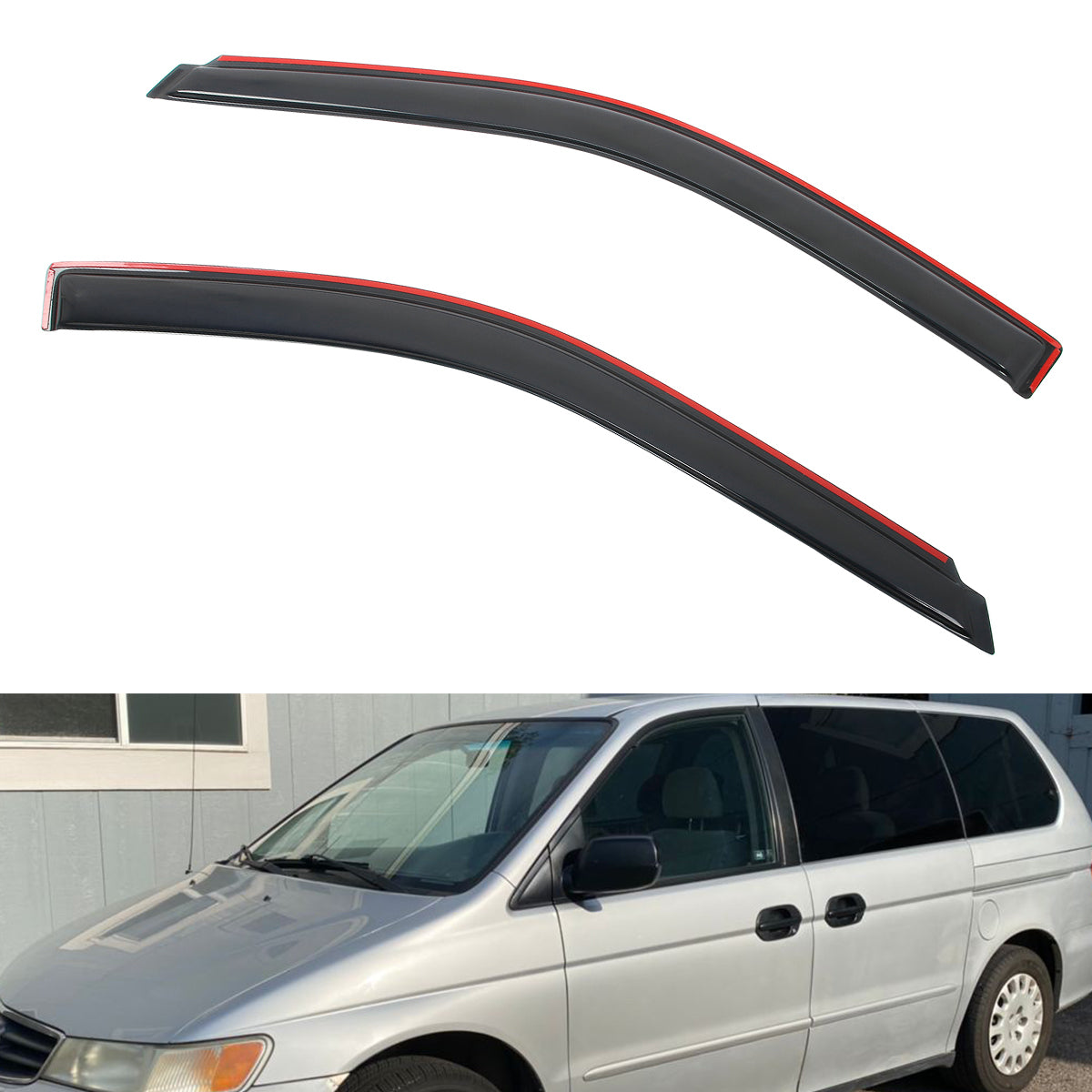 Window Visors Deflectors for Honda Odyssey 1999-2004 In Channel 2PCS