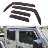 In-channel Window Visor for Jeep Wrangler JL Unlimited 4Dr 2018-2026 4PCS