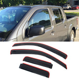 Window Visor for Nissan Frontier Double Cab 2005-2020 4PCS In-Channel