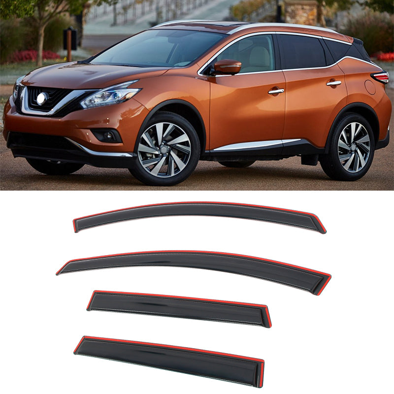 Side Window Visors Deflector for Nissan Murano 2015-2024 In-Channel 4PCS