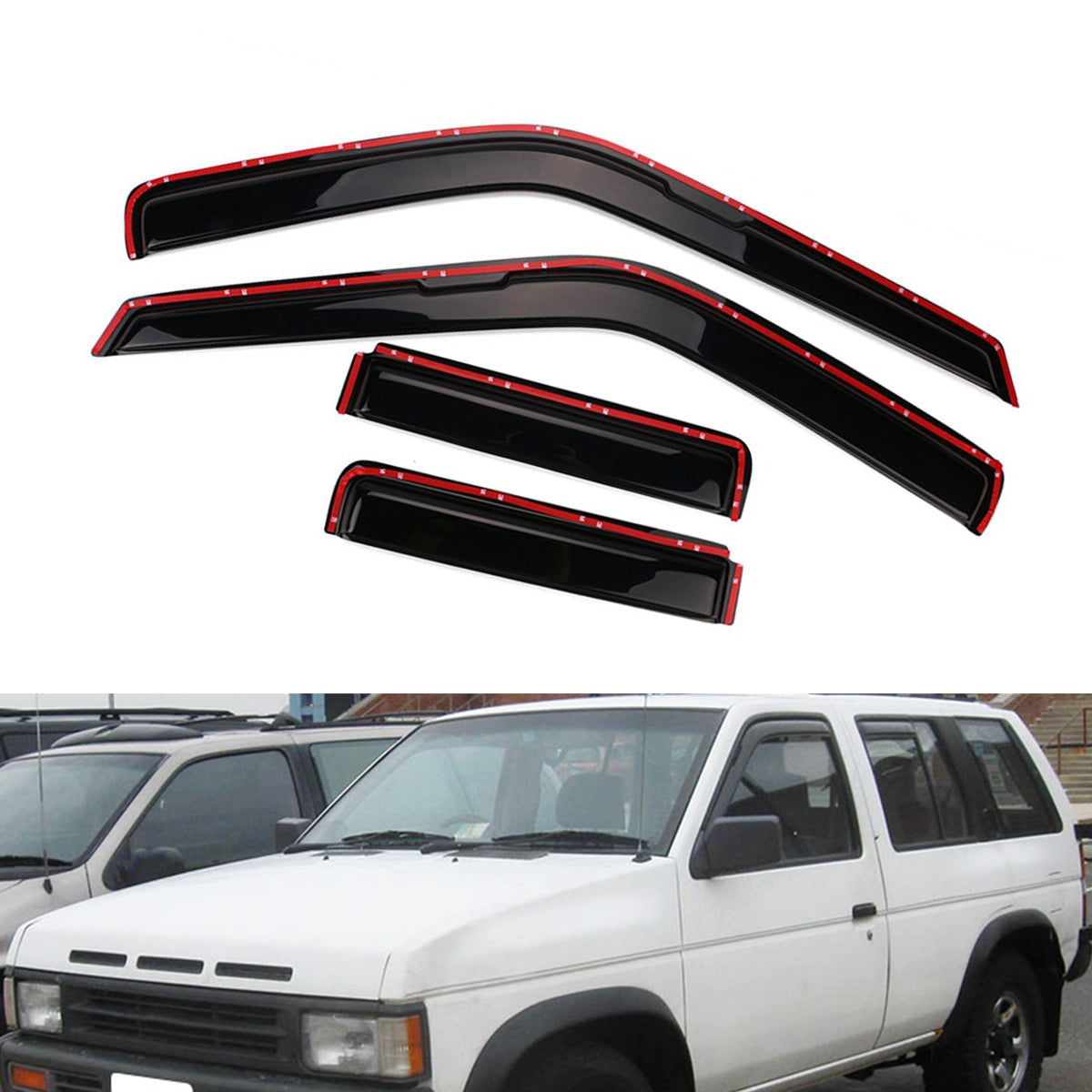 Window Visors for Nissan Pathfinderin 1990-1995 Smoke In-Channel Acrylic