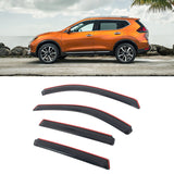 Window Visors for Nissan Rogue 2014-2020 Acrylic In Channel Deflectors Set