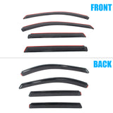 Window Visors for Nissan Rogue 2014-2020 Acrylic In Channel Deflectors Set