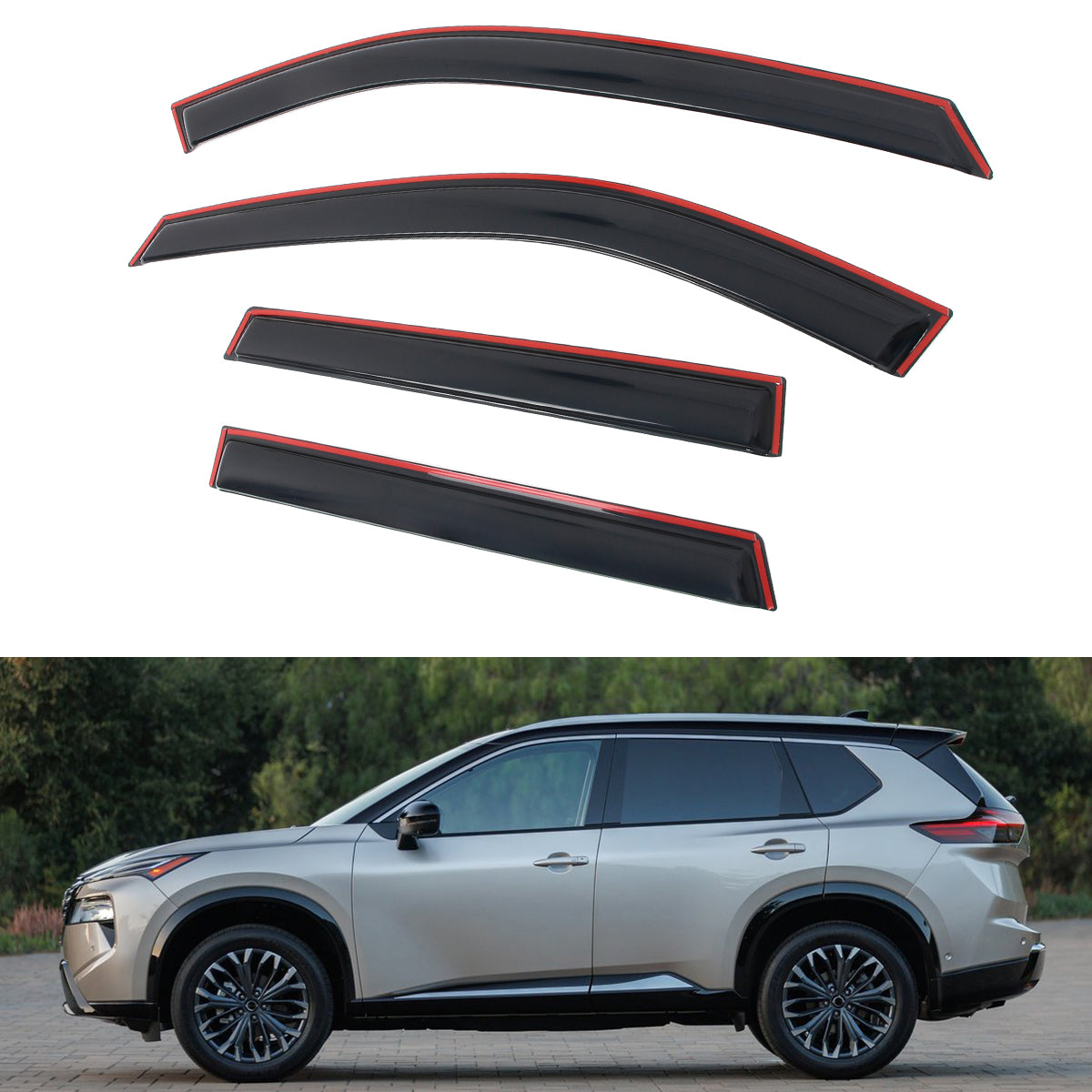 Window Visors for Nissan Rogue 2021-2026 4PCS In-channel Side Vent Shade