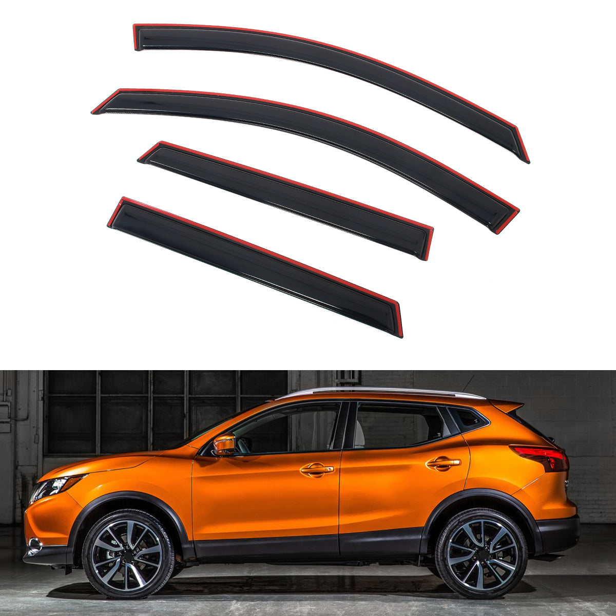 Window Visors for Nissan Rogue Sport 2017-2022 4PCS In-channel Vent Shade