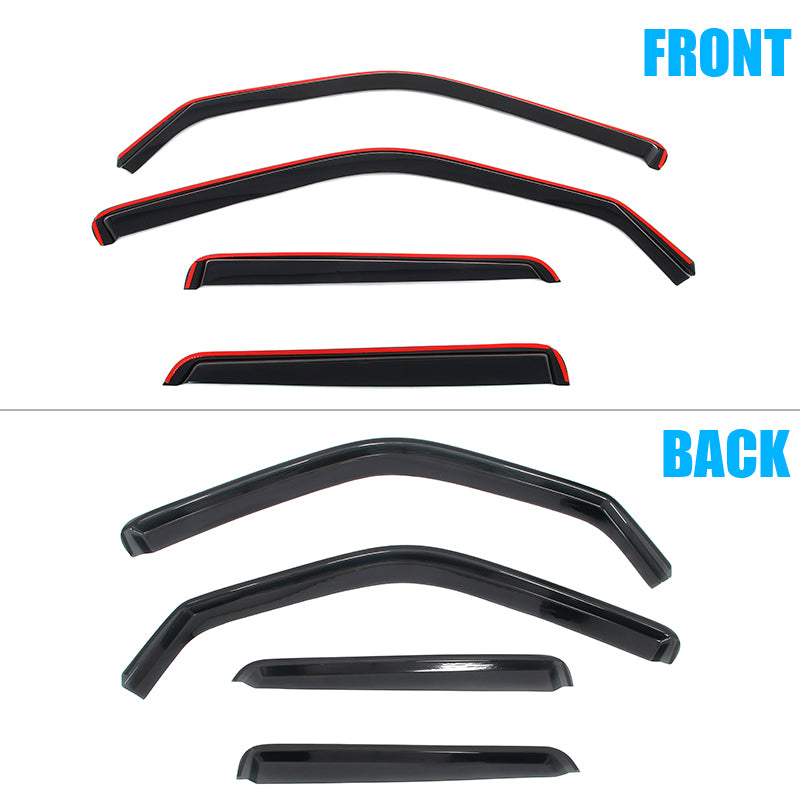 Window Visors for Nissan Juke 2011-2017 Acrylic In Channel Vent Deflectors