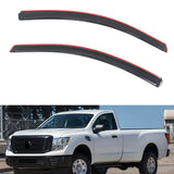 Window Visors for Nissan Titan Standard/Extended Cab 2017-2019 In-Channel