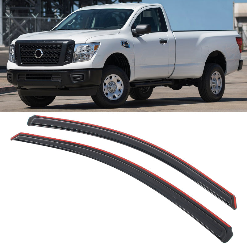 Window Visors for Nissan Titan Standard/Extended Cab 2017-2019 In-Channel