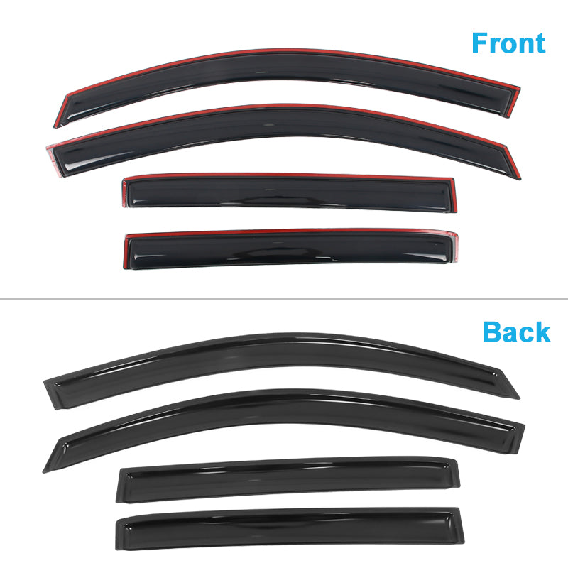 Window Visors for Nissan Titan XD & Titan Crew Cab 2016-2024 In-Channel 4PC