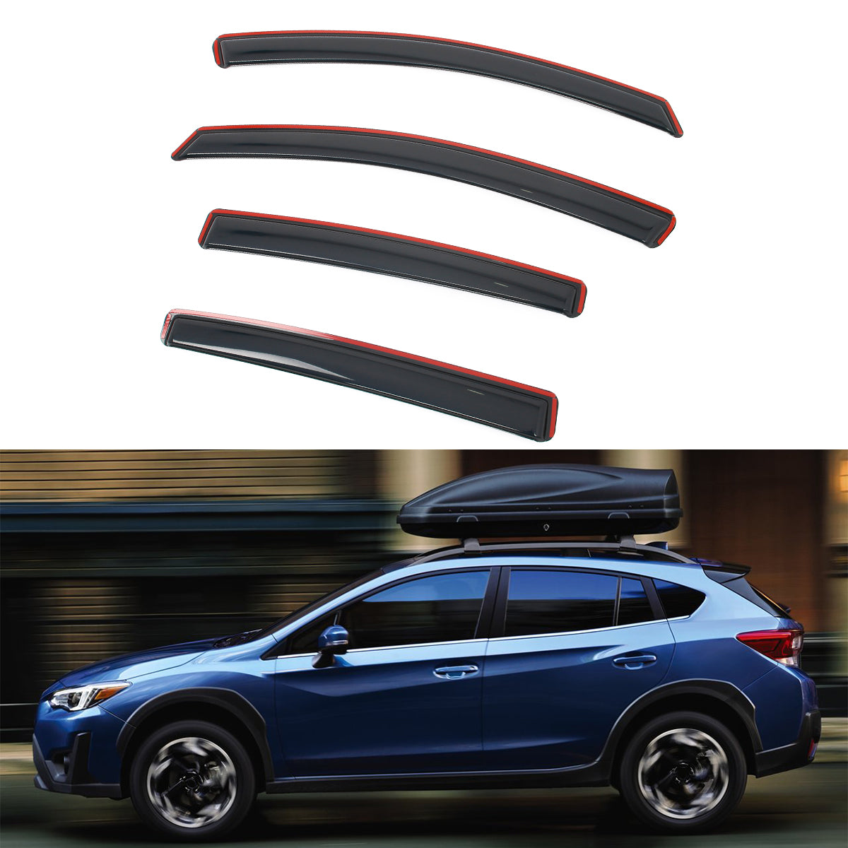 Window Visors for Subaru Crosstrek & Impreza Hatchback 2017-2023 In-Channel