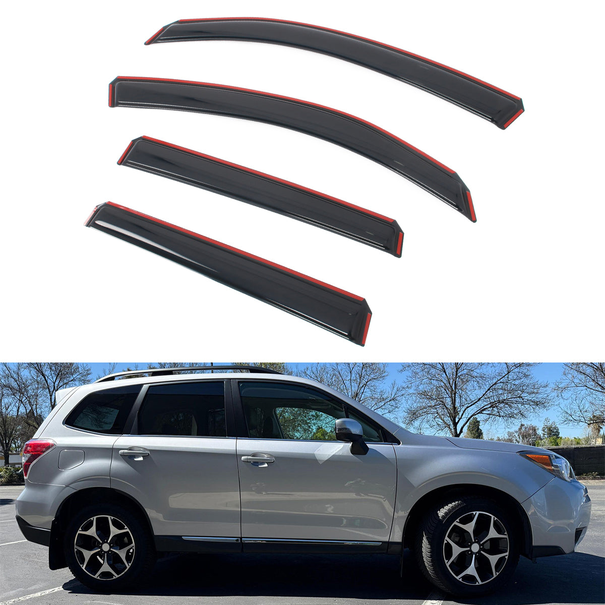 Window Visors for Subaru Forester 2014-2018 Acrylic In Channel Deflectors