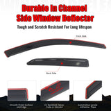 2015-2017 Toyota Camry In-Channel Window Visors Sun Shades Vent Rain Guards Deflectors Acrylic Smoke/Tinted 4PCS