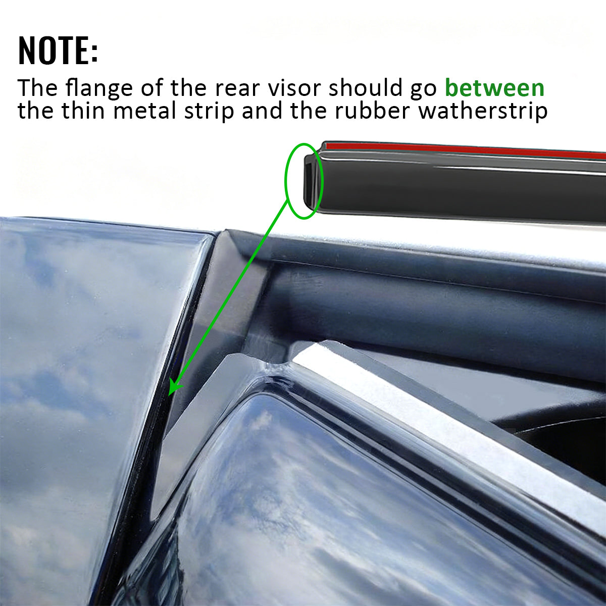 Side Door Deflectors for Toyota Highlander 2001-2007 Acrylic Window Visors