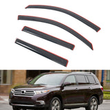 In-Channel Side Window Deflector for Toyota Highlander 2008-2013 Acrylic
