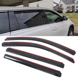 Window Visors for Toyota Highlander 2014-2019 Acrylic In Channel Deflector