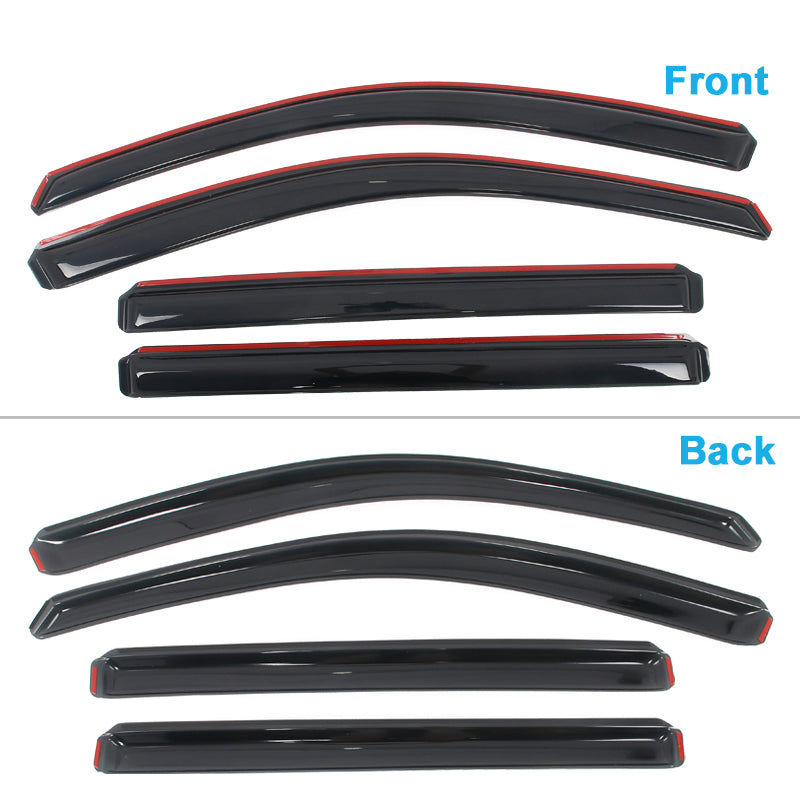 Window Visors for Toyota Highlander 2014-2019 Acrylic In Channel Deflector