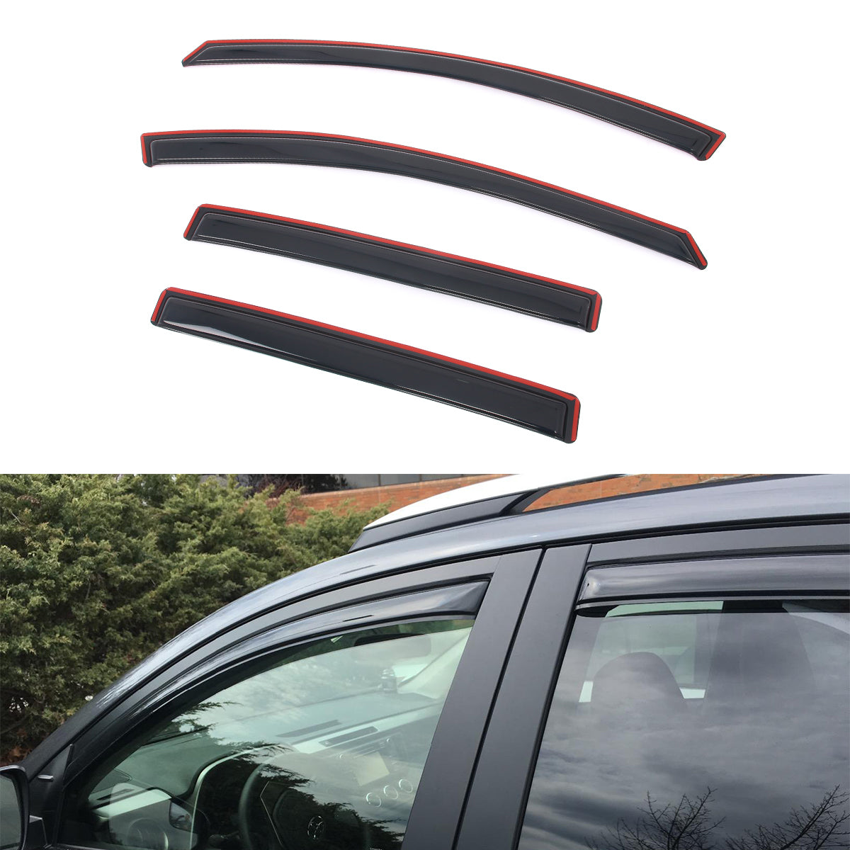 Window Visors for Toyota RAV4 2013-2018 Acrylic In Channel Vent Deflectors
