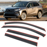 Window Visors Rain Deflectors for Toyota RAV4 2019-2025 Acrylic In Channel