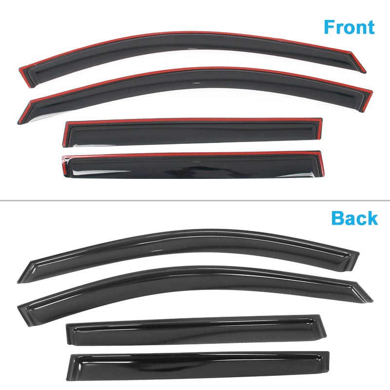 Window Visors Rain Deflectors for Toyota RAV4 2019-2025 Acrylic In Channel