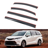 Window Visors Deflectors for Toyota Sienna 2021-2026 Acrylic In Channel