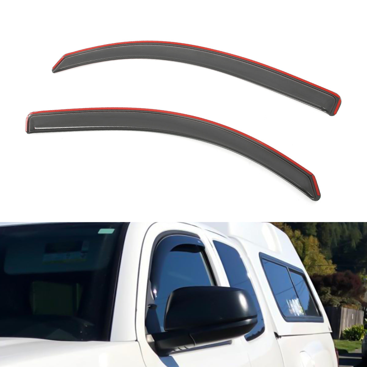 Window Visors for Toyota Tacoma Access Cab 2016-2023 Rain Sun Deflectors