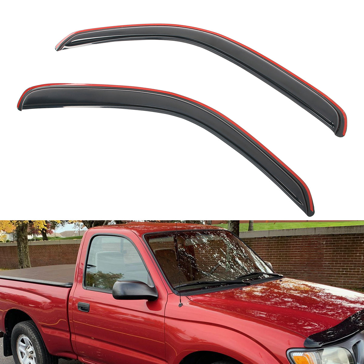 Window Visor Shade for Toyota Tacoma Standard Cab 1995-2004 In-Channel