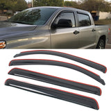 In-channel Window Visor Deflectors for Toyota Tundra Crewmax Cab 2007-2021