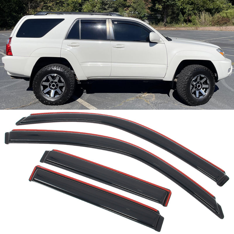 Window Visors for Toyota 4Runner 2003-2009 4PCS In-Channel Somke Deflector