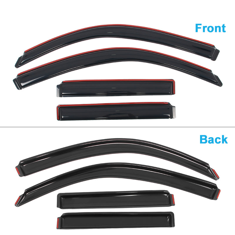 Window Visors for Toyota 4Runner 2003-2009 4PCS In-Channel Somke Deflector