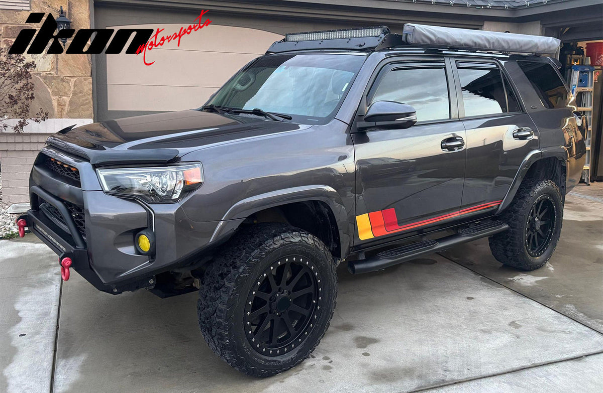 2010-2012 Toyota 4Runner 3D Molded Floor Mat TPE + In-Channel Window Visors + Trunk Mat