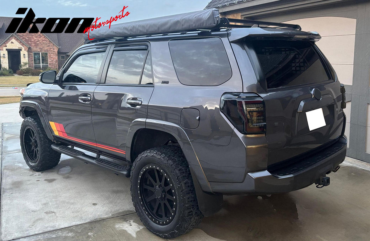 2010-2012 Toyota 4Runner 3D Molded Floor Mat TPE + In-Channel Window Visors + Trunk Mat
