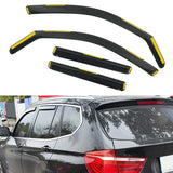 Window Visor Deflectors for BMW G01 X3 F97 X3M 2018-2024 Black In-Channel
