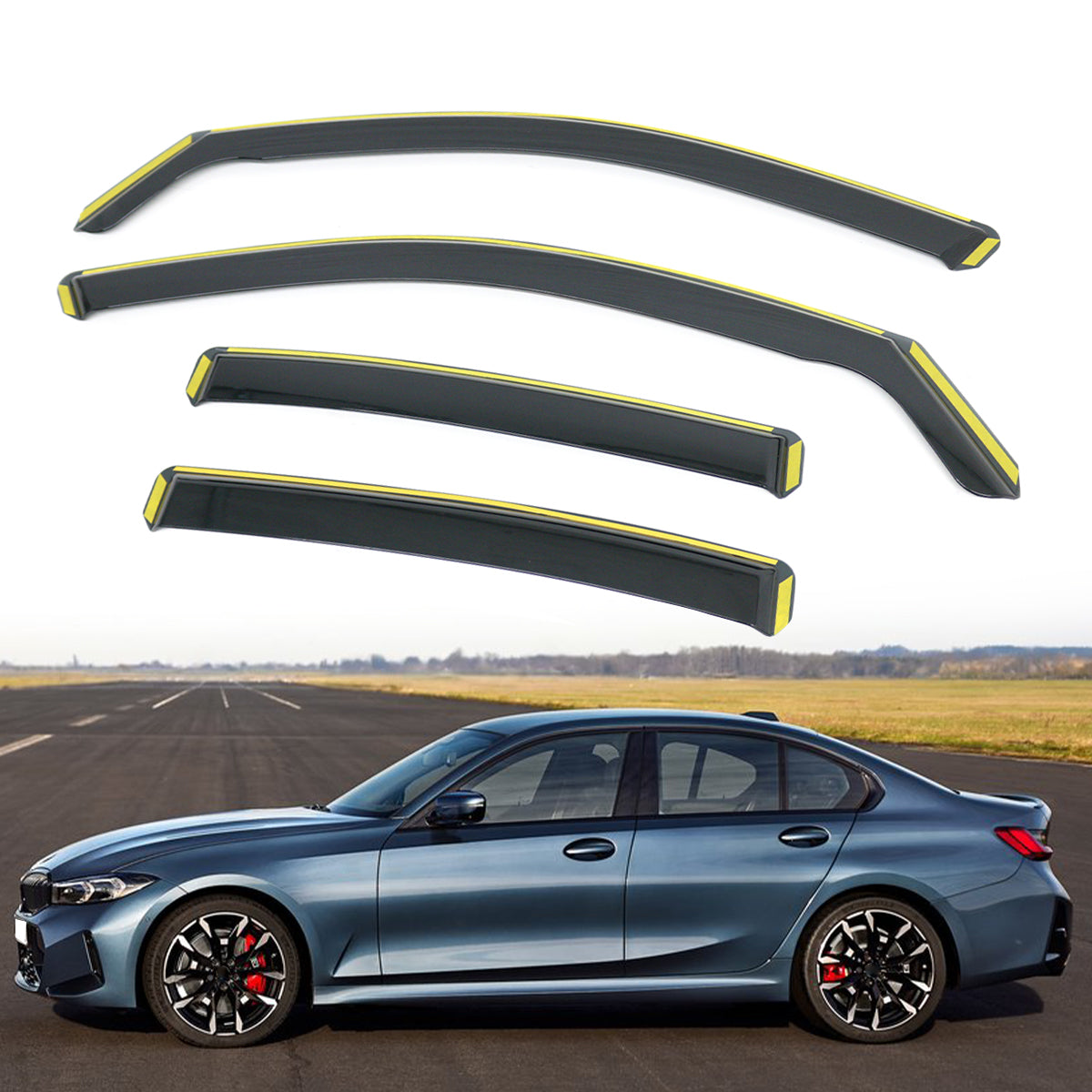 Window Visor for BMW G20 3 Series G80 M3 2020-2026 Black In-Channel PC