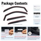 2007-2013 Chevy Chevrolet Avalanche In-Channel Window Visors Sun Shades Vent Rain Guards Deflectors Acrylic Smoke/Tinted 4PCS