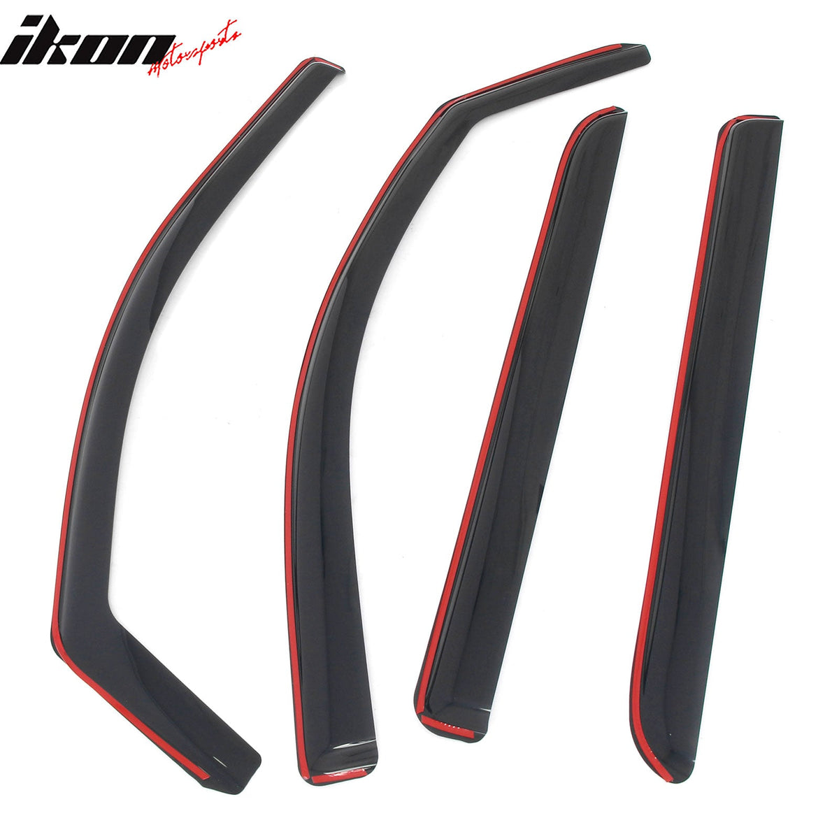 2014-2018 Chevrolet Silverado GMC Sierra 1500 & 2015-2019 2500 HD 3500 HD Crew Cab In-Channel Window Visors Sun Shades Vent Rain Guards Deflectors
