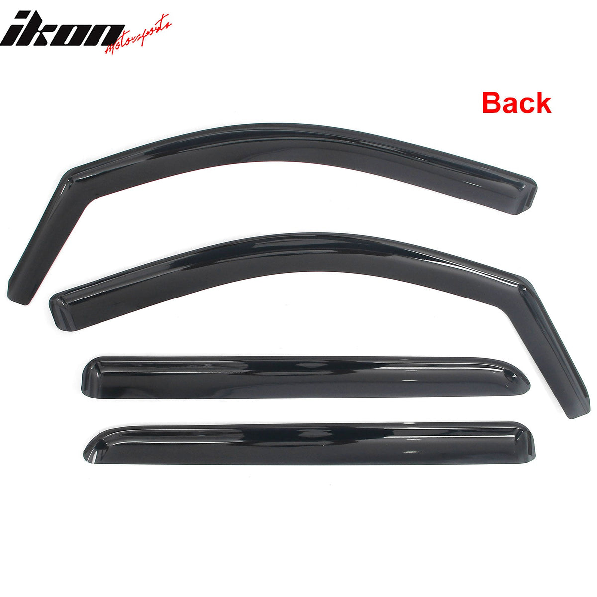 2014-2018 Chevrolet Silverado GMC Sierra 1500 & 2015-2019 2500 HD 3500 HD Crew Cab In-Channel Window Visors Sun Shades Vent Rain Guards Deflectors
