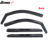 2014-2018 Chevrolet Silverado GMC Sierra 1500 & 2015-2019 2500 HD 3500 HD Crew Cab In-Channel Window Visors Sun Shades Vent Rain Guards Deflectors